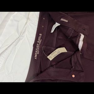 American Eagle Maroon Jeggings - 8R